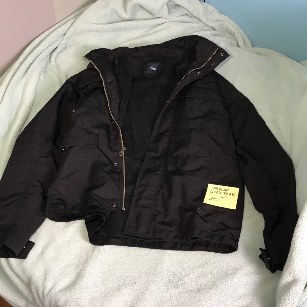 Gap Men’s Black Button/Zip Up Jacket Size Large - Picture 8 of 8